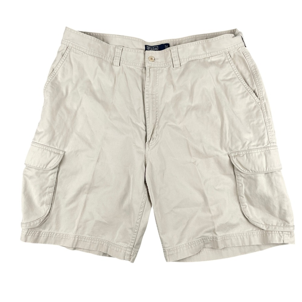 Polo by Ralph Lauren Cargo Shorts Mens 40 Khaki Classic Relaxed Utility Outdoor - Picture 1 of 13